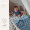 Gebreid ledikantdeken - Mini relief jeans blue 